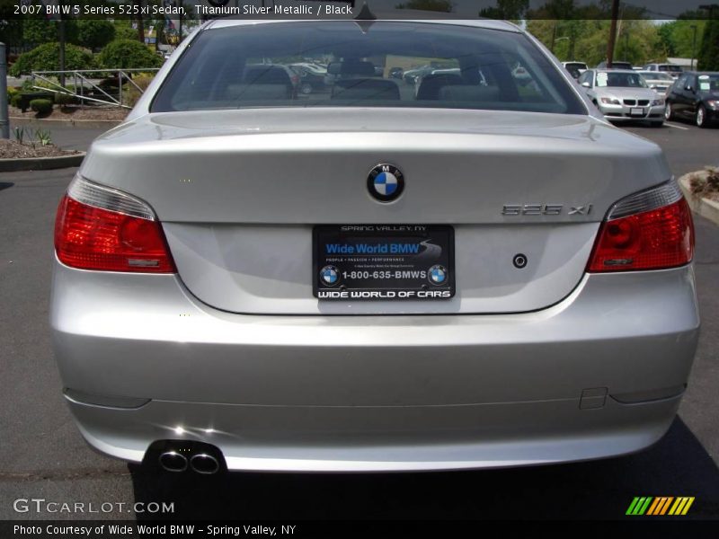 Titanium Silver Metallic / Black 2007 BMW 5 Series 525xi Sedan