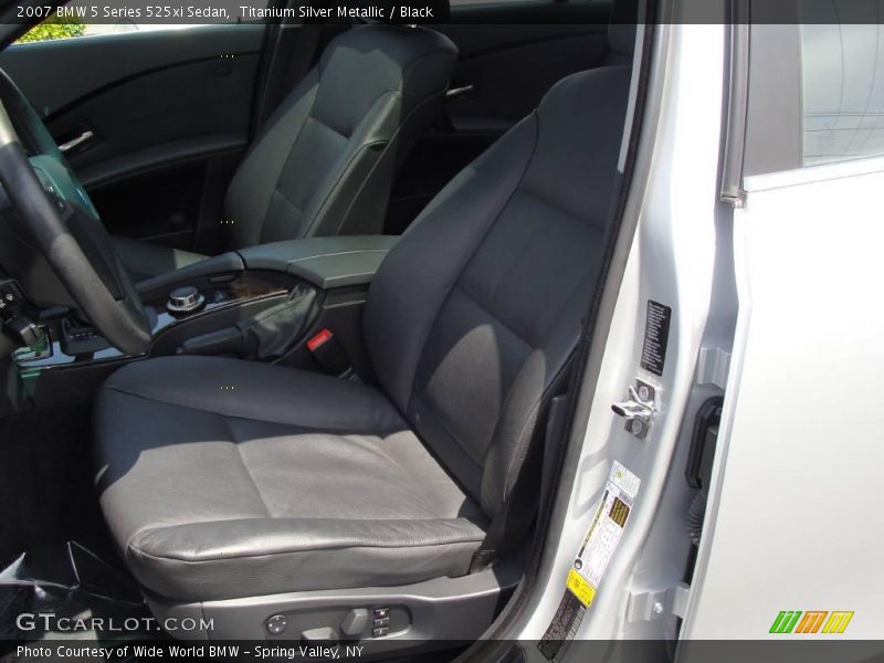 Titanium Silver Metallic / Black 2007 BMW 5 Series 525xi Sedan