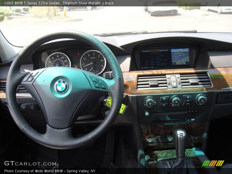 Titanium Silver Metallic / Black 2007 BMW 5 Series 525xi Sedan