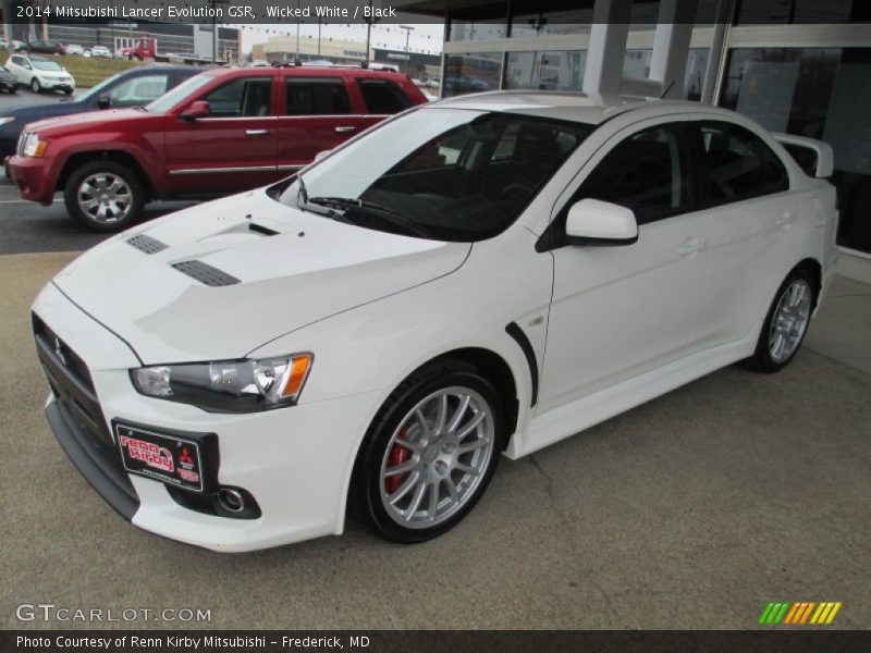 Wicked White / Black 2014 Mitsubishi Lancer Evolution GSR