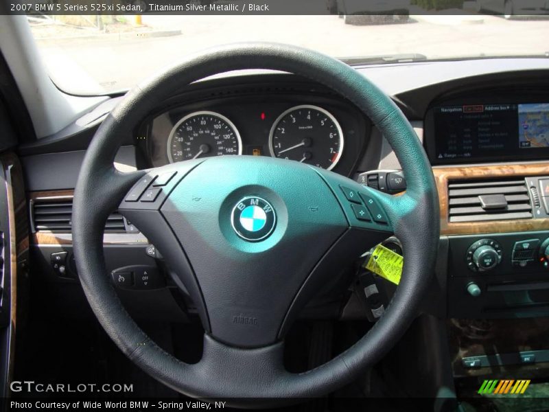 Titanium Silver Metallic / Black 2007 BMW 5 Series 525xi Sedan