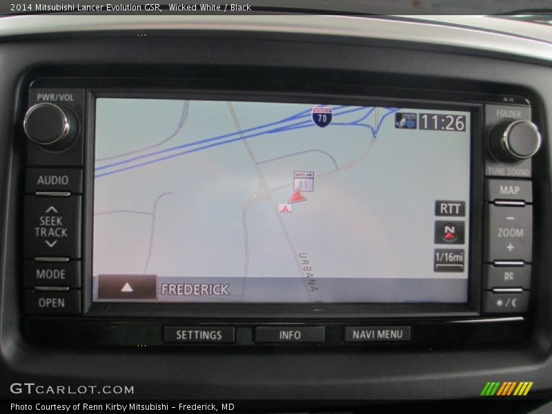Navigation of 2014 Lancer Evolution GSR