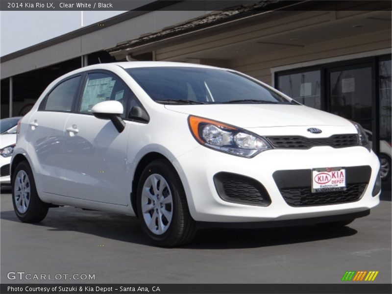 Clear White / Black 2014 Kia Rio LX