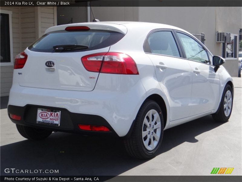 Clear White / Black 2014 Kia Rio LX