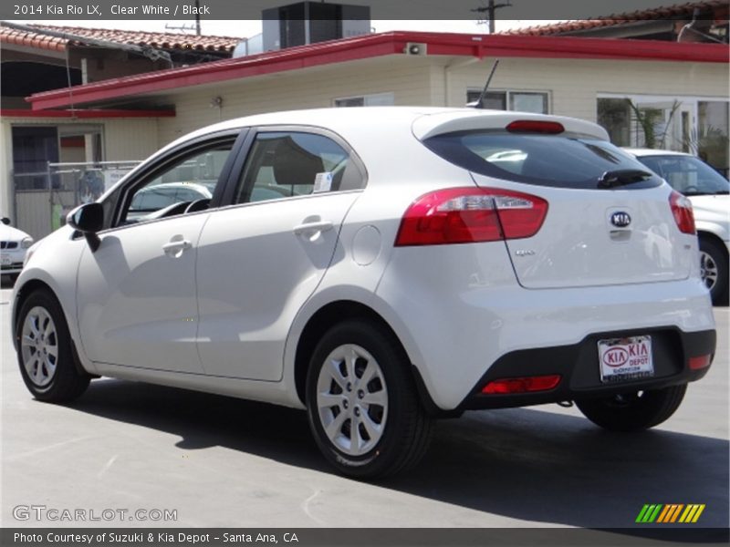 Clear White / Black 2014 Kia Rio LX