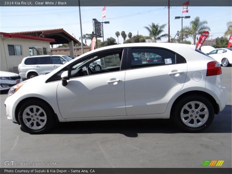 Clear White / Black 2014 Kia Rio LX