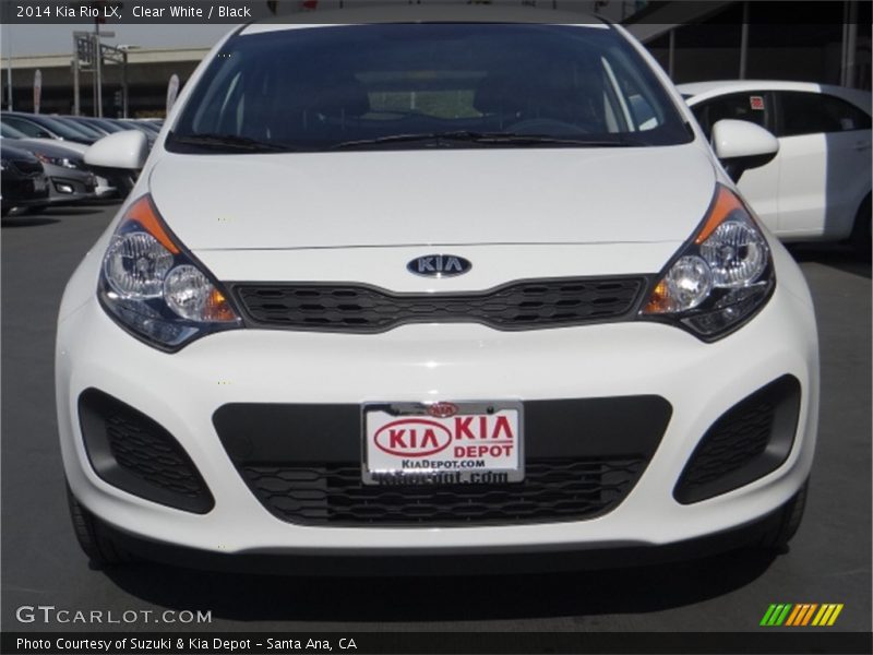 Clear White / Black 2014 Kia Rio LX