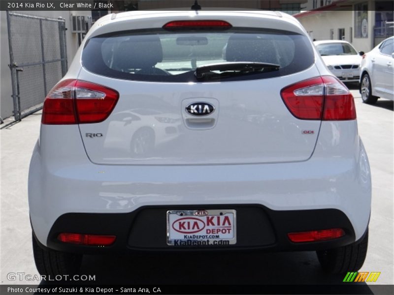 Clear White / Black 2014 Kia Rio LX