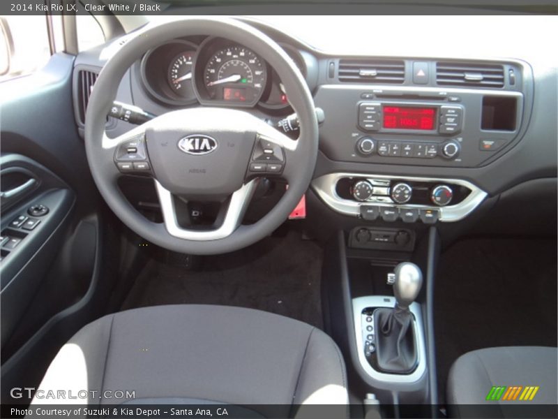 Clear White / Black 2014 Kia Rio LX