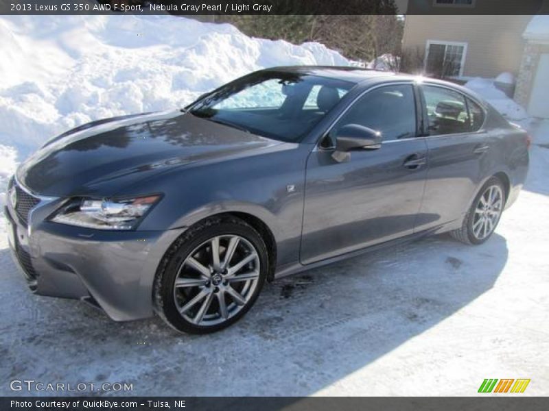 Nebula Gray Pearl / Light Gray 2013 Lexus GS 350 AWD F Sport