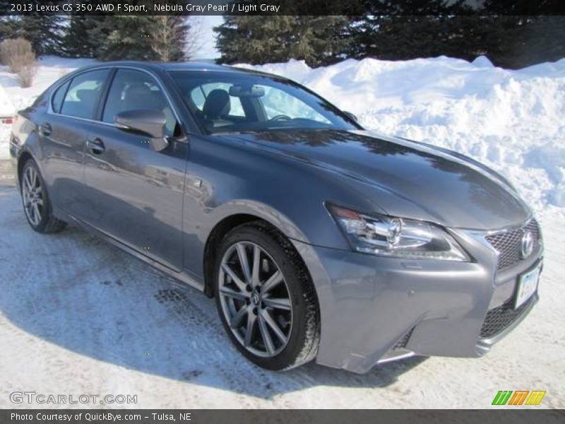 Nebula Gray Pearl / Light Gray 2013 Lexus GS 350 AWD F Sport