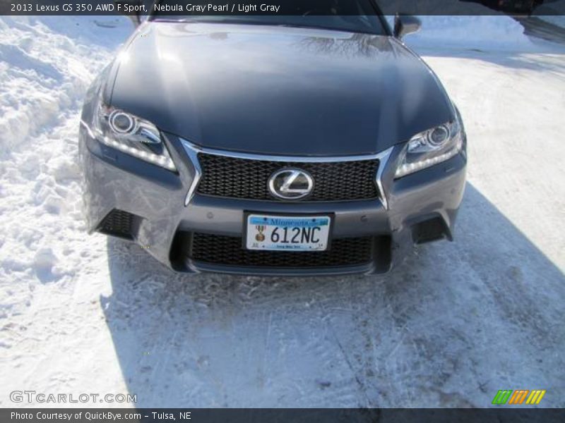 Nebula Gray Pearl / Light Gray 2013 Lexus GS 350 AWD F Sport