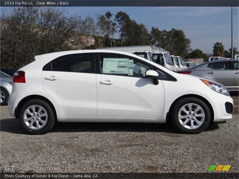 Clear White / Black 2014 Kia Rio LX