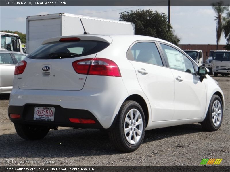 Clear White / Black 2014 Kia Rio LX