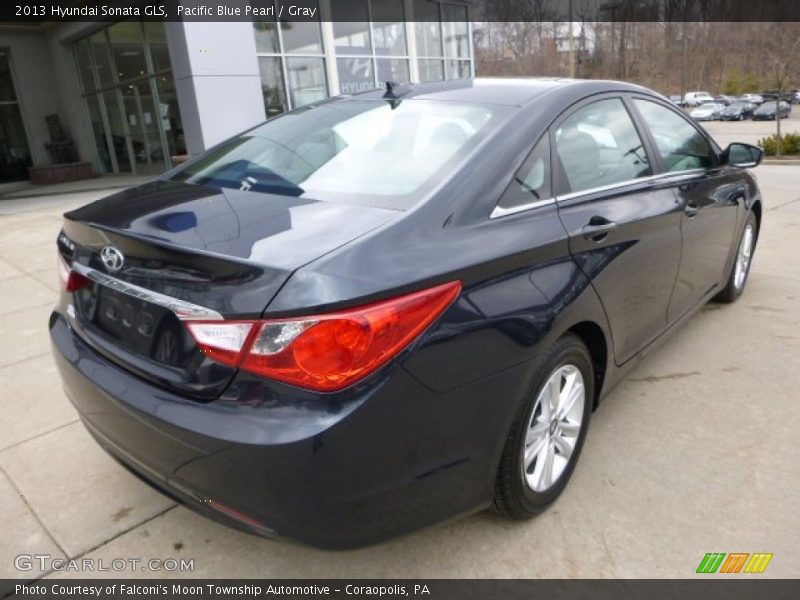 Pacific Blue Pearl / Gray 2013 Hyundai Sonata GLS