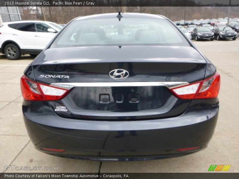 Pacific Blue Pearl / Gray 2013 Hyundai Sonata GLS