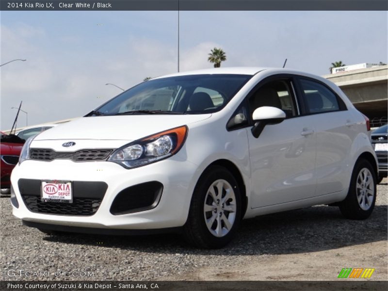 Clear White / Black 2014 Kia Rio LX
