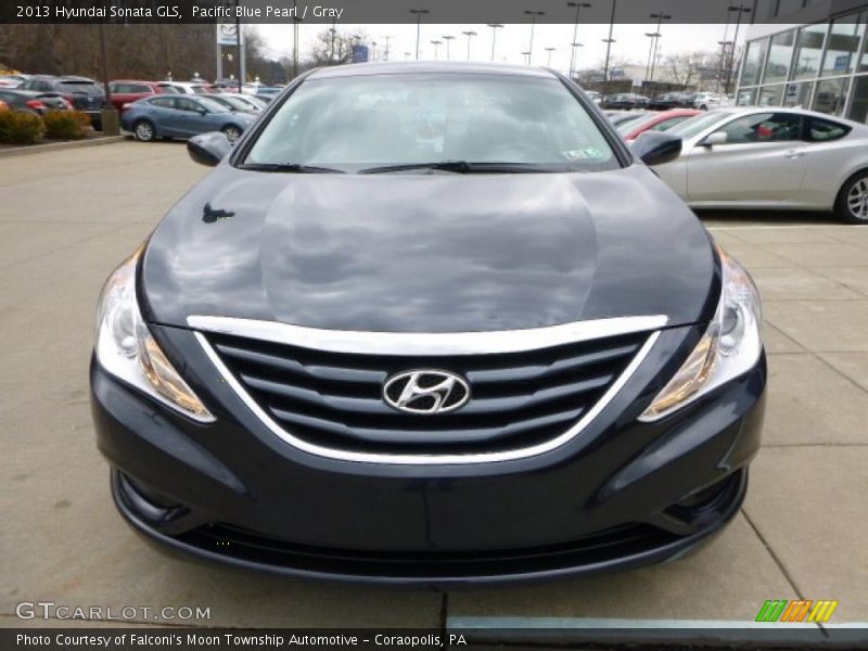 Pacific Blue Pearl / Gray 2013 Hyundai Sonata GLS