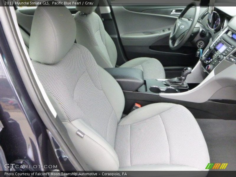 Pacific Blue Pearl / Gray 2013 Hyundai Sonata GLS
