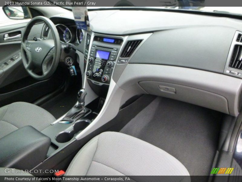 Pacific Blue Pearl / Gray 2013 Hyundai Sonata GLS