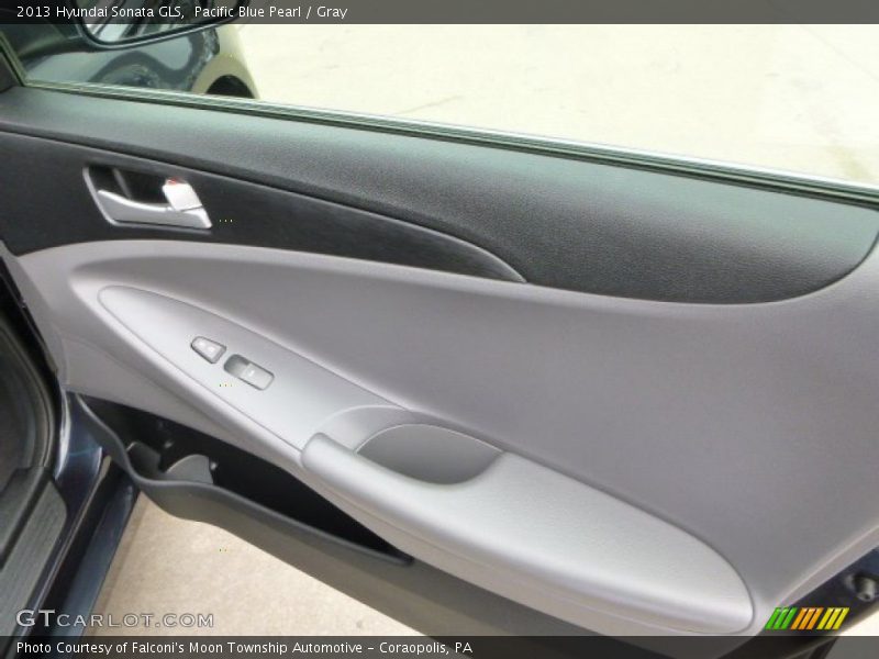 Pacific Blue Pearl / Gray 2013 Hyundai Sonata GLS
