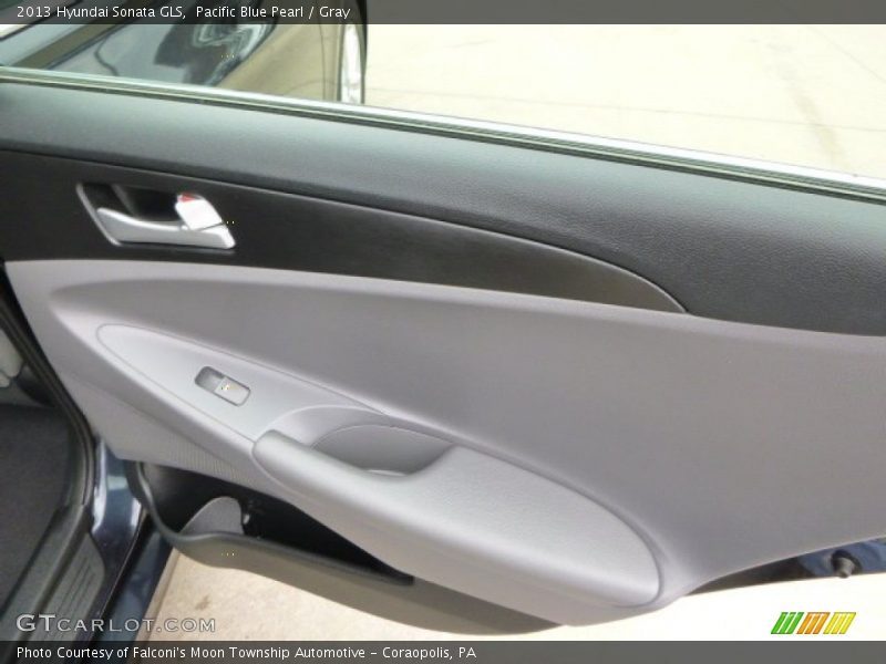 Pacific Blue Pearl / Gray 2013 Hyundai Sonata GLS