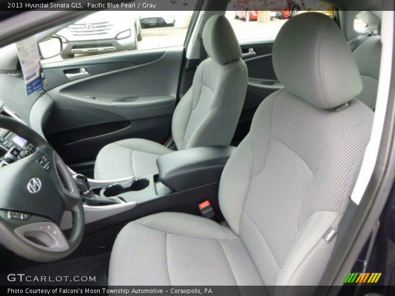Pacific Blue Pearl / Gray 2013 Hyundai Sonata GLS