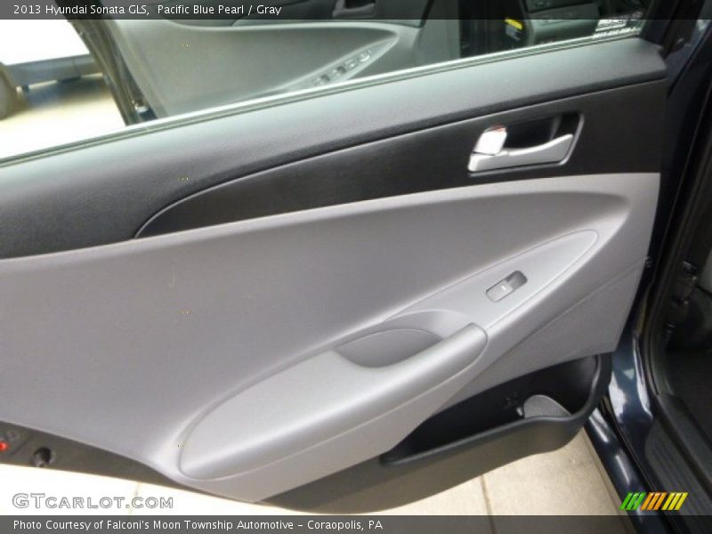 Pacific Blue Pearl / Gray 2013 Hyundai Sonata GLS