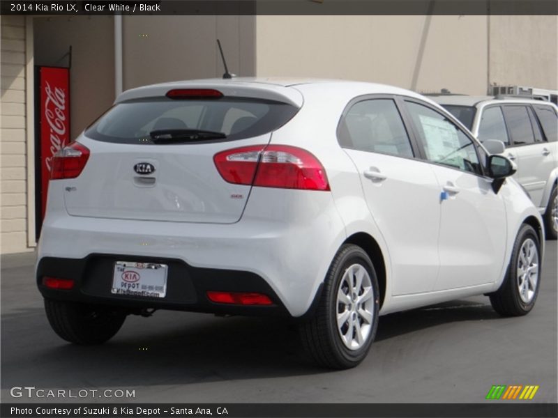 Clear White / Black 2014 Kia Rio LX