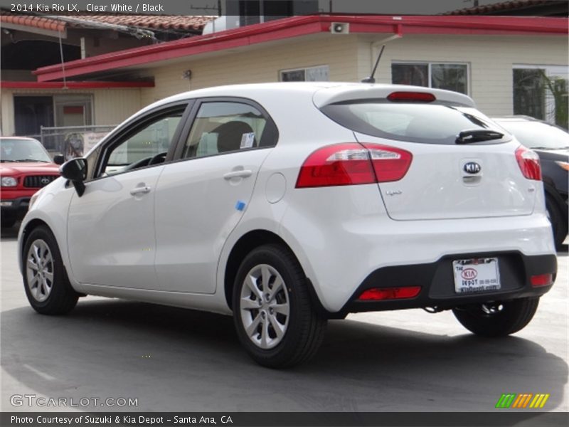 Clear White / Black 2014 Kia Rio LX