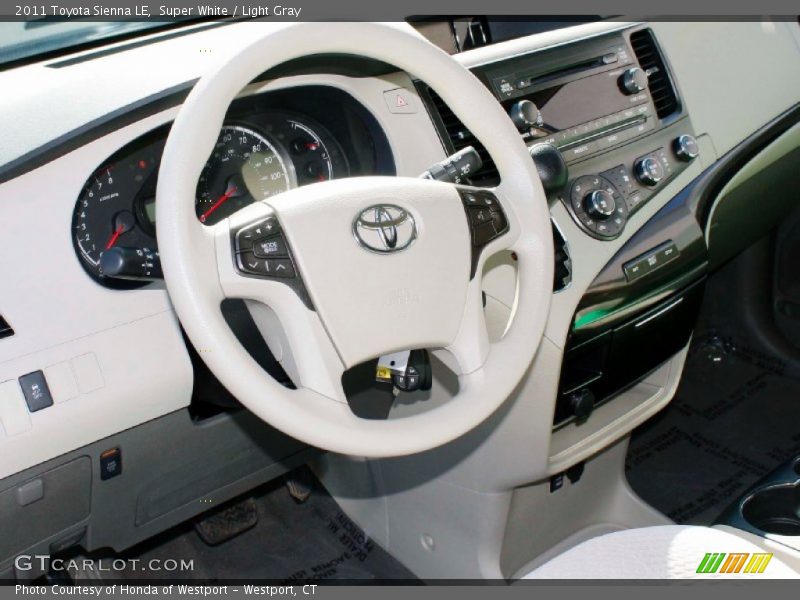 Super White / Light Gray 2011 Toyota Sienna LE