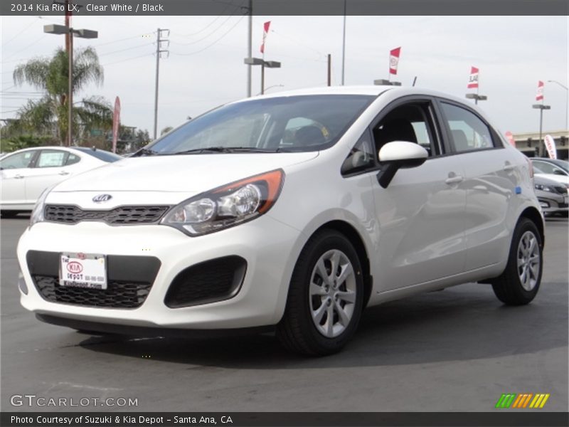 Clear White / Black 2014 Kia Rio LX