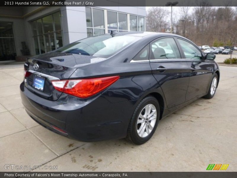 Pacific Blue Pearl / Gray 2013 Hyundai Sonata GLS