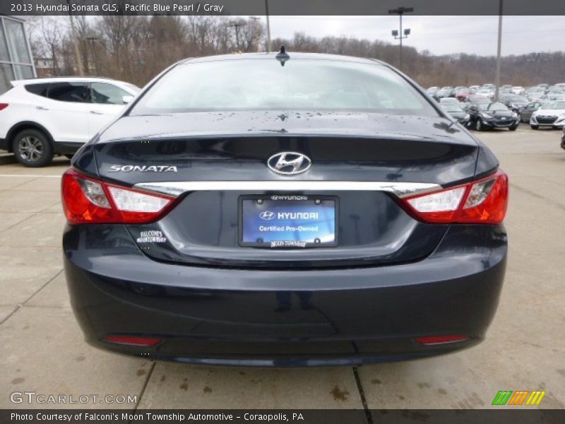 Pacific Blue Pearl / Gray 2013 Hyundai Sonata GLS