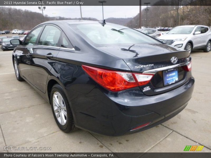 Pacific Blue Pearl / Gray 2013 Hyundai Sonata GLS
