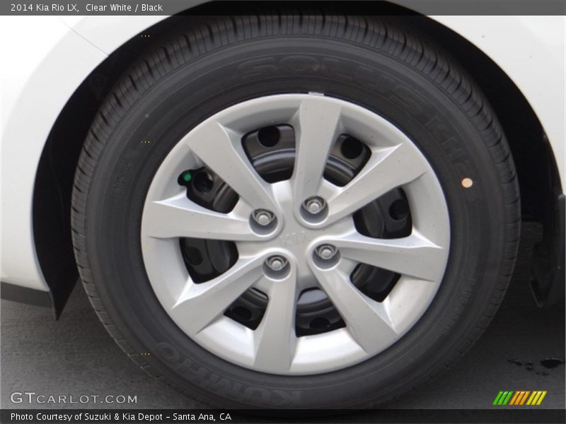 Clear White / Black 2014 Kia Rio LX