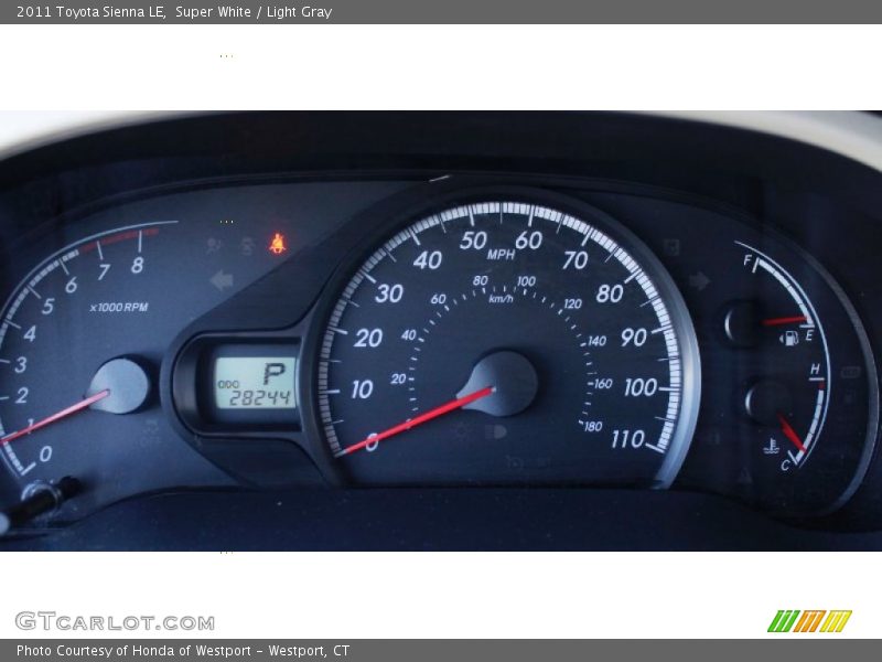 Super White / Light Gray 2011 Toyota Sienna LE
