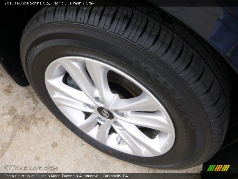 Pacific Blue Pearl / Gray 2013 Hyundai Sonata GLS
