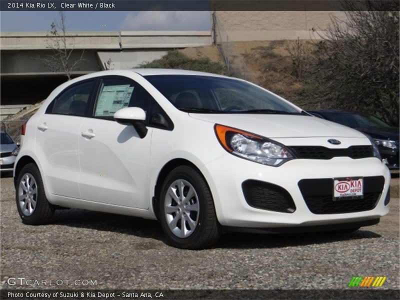 Clear White / Black 2014 Kia Rio LX