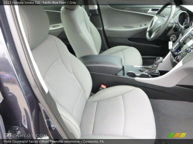Pacific Blue Pearl / Gray 2013 Hyundai Sonata GLS