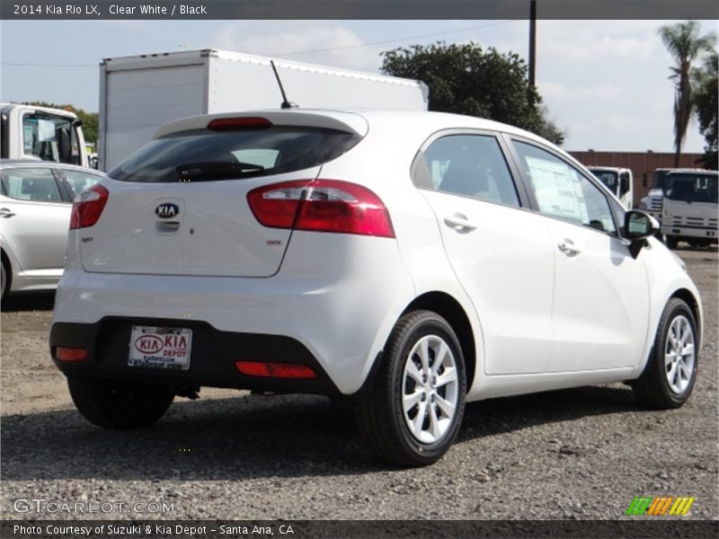 Clear White / Black 2014 Kia Rio LX