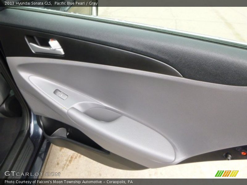 Pacific Blue Pearl / Gray 2013 Hyundai Sonata GLS