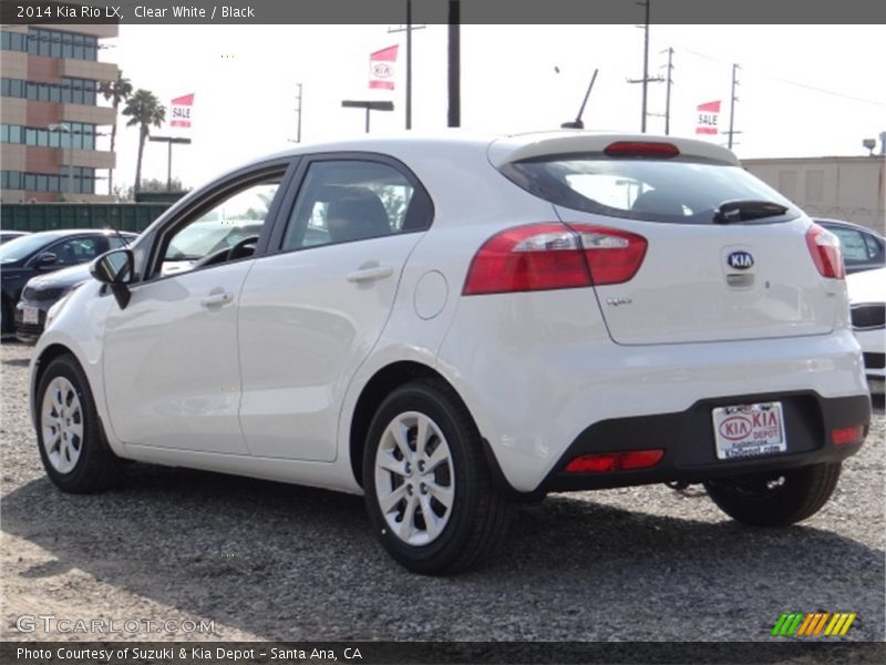 Clear White / Black 2014 Kia Rio LX