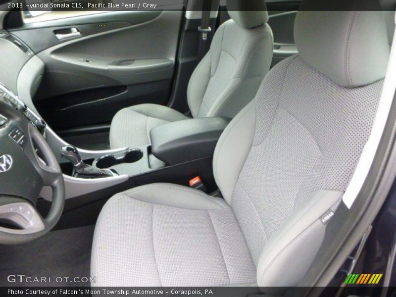 Pacific Blue Pearl / Gray 2013 Hyundai Sonata GLS
