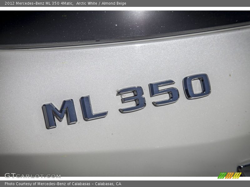 Arctic White / Almond Beige 2012 Mercedes-Benz ML 350 4Matic