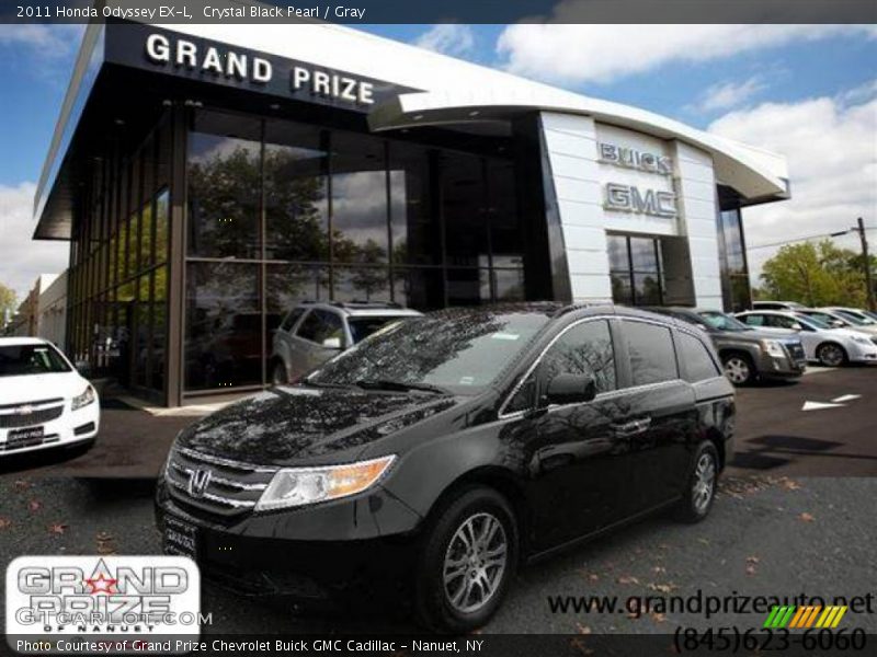 Crystal Black Pearl / Gray 2011 Honda Odyssey EX-L