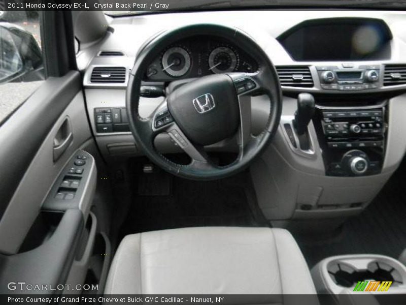 Crystal Black Pearl / Gray 2011 Honda Odyssey EX-L
