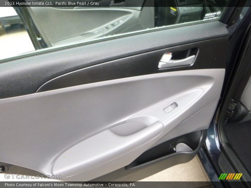 Pacific Blue Pearl / Gray 2013 Hyundai Sonata GLS