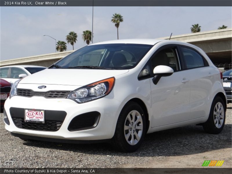 Clear White / Black 2014 Kia Rio LX