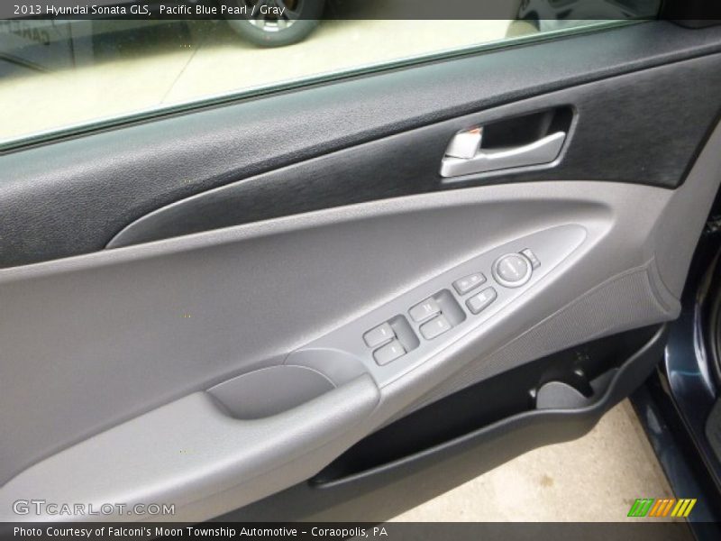 Pacific Blue Pearl / Gray 2013 Hyundai Sonata GLS